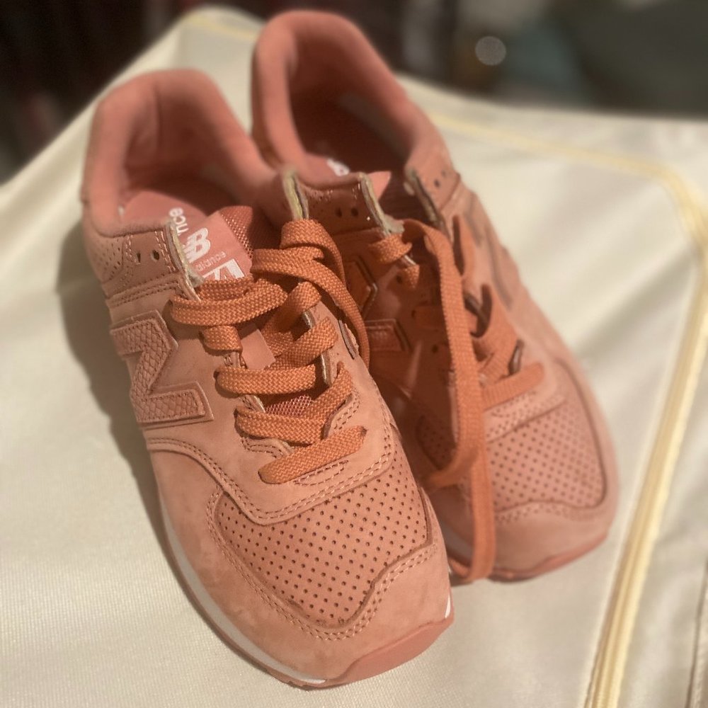 New Balance 574 Pink Walking Sneakers, New